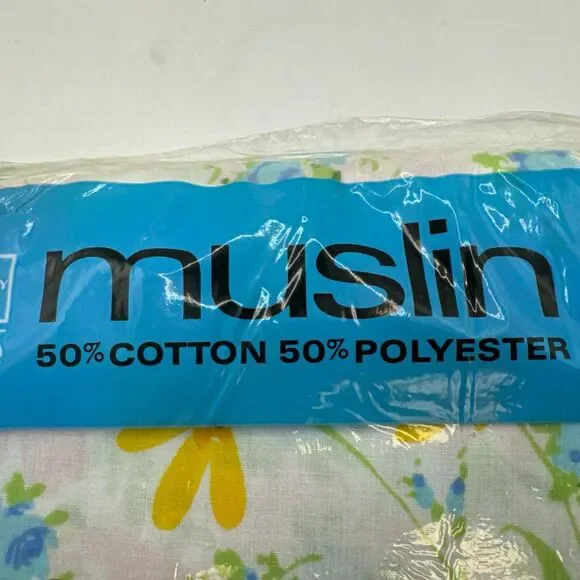 Vintage Montgomery Ward 1970’s Full Fitted Sheet Flowers New Old Stock - Picture 5 of 10